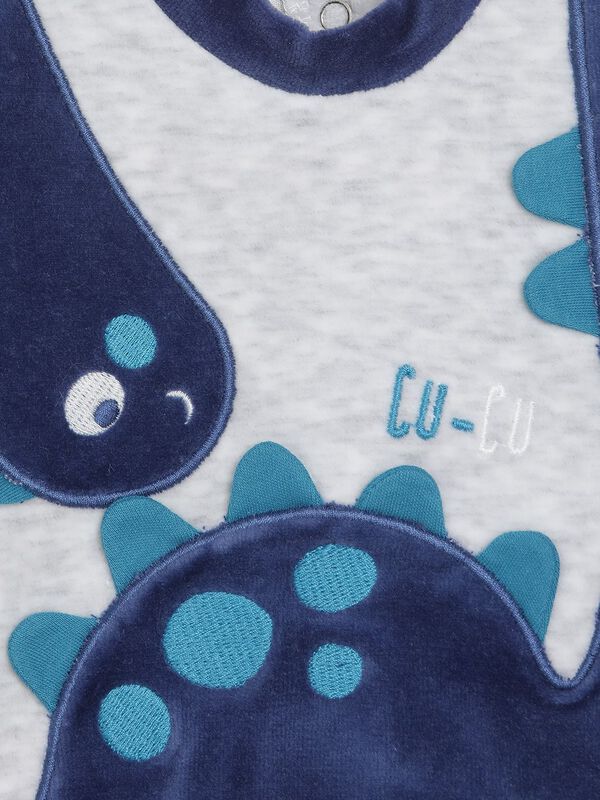 Velour Babysuit-Back Opening image number null